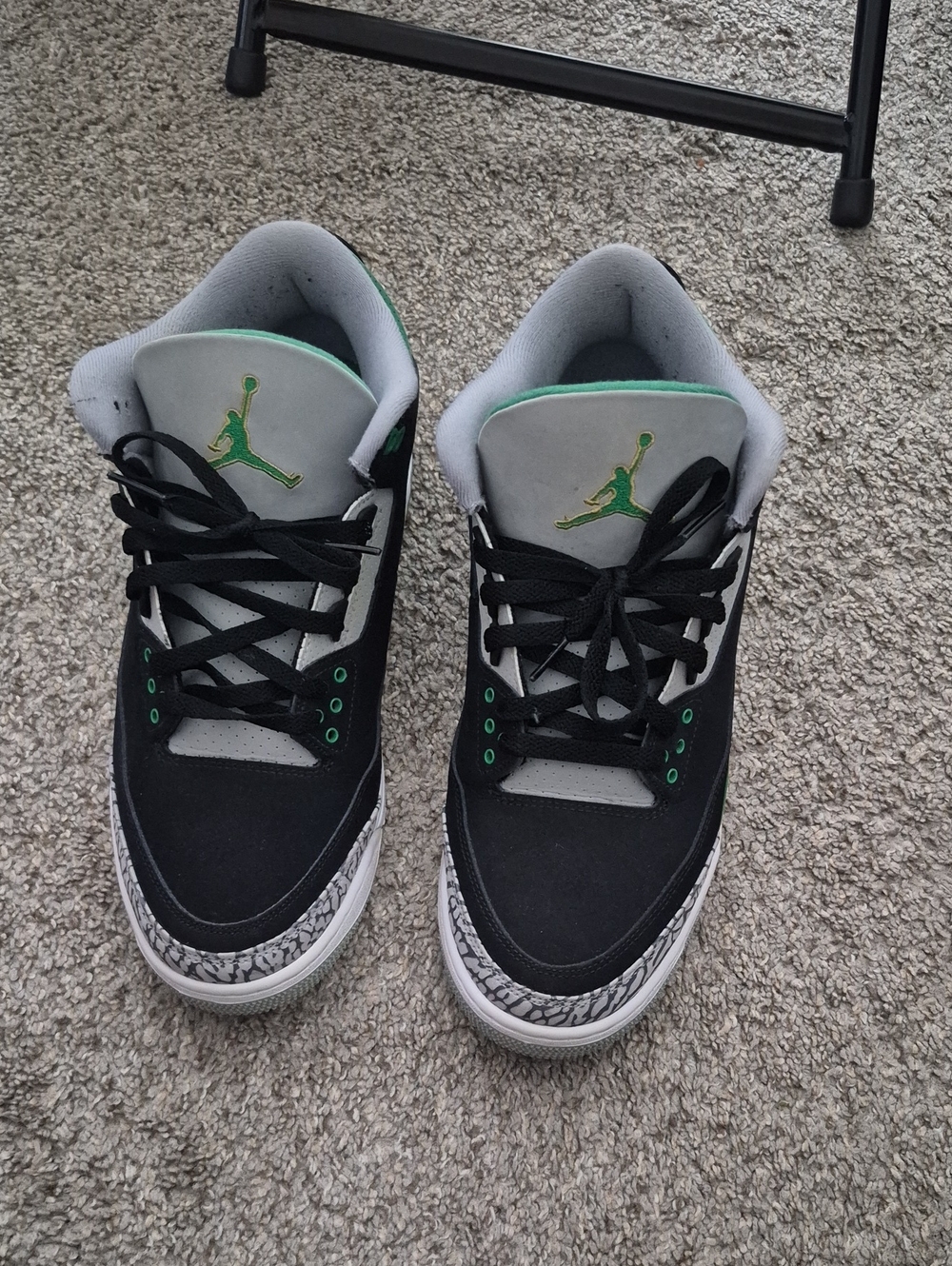Jordan Rero 3 Pine Green Black Gray Sneakers with Green Accents